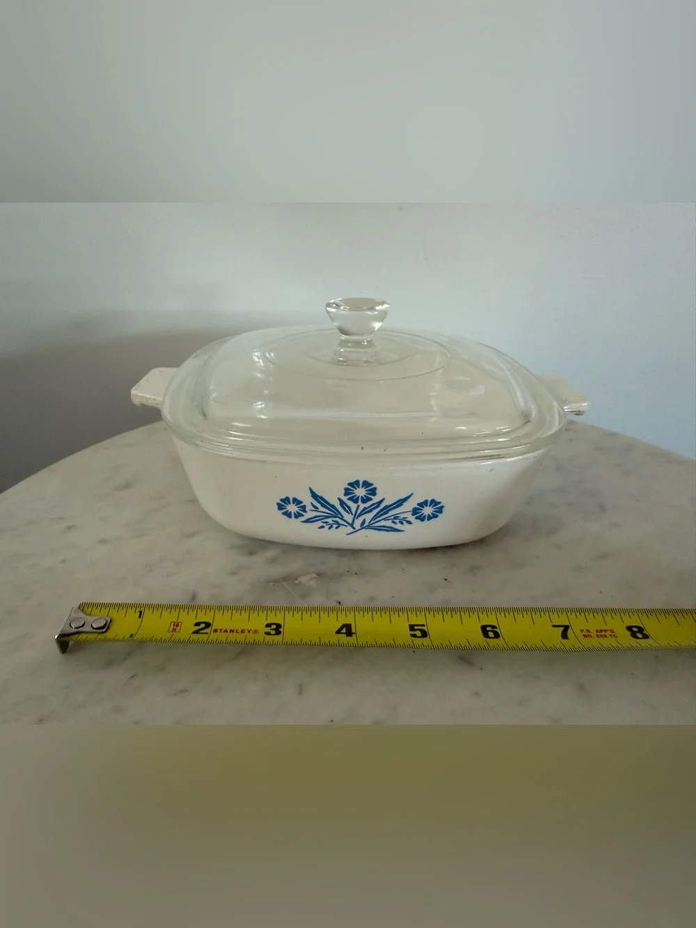 Corning Ware Cornflower Blue 1 Qt Casserole P-1-B With Glass Lid Vintage Pyrex